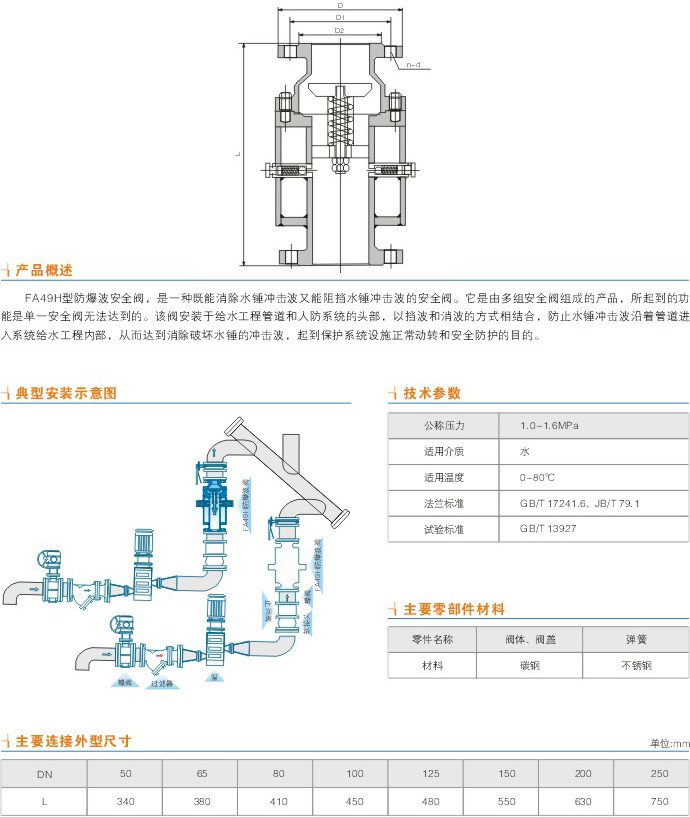 防爆波閥,FA49H防爆波閥尺寸結(jié)構(gòu)圖 防爆波閥,FA49H防爆波閥尺寸結(jié)構(gòu)圖